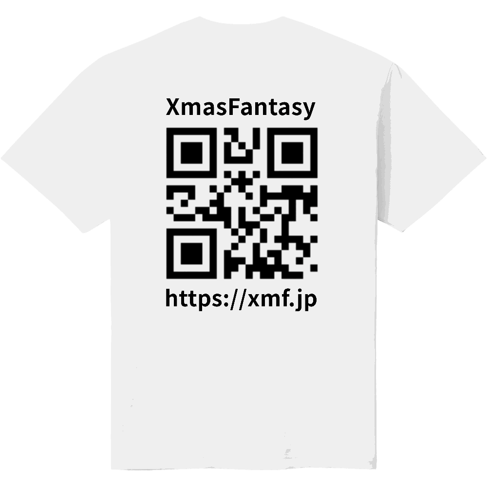 QRコードTシャツ【定番Tシャツ/XL/ホワイト】