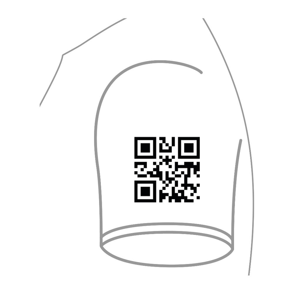 QRコードTシャツ【定番Tシャツ/XL/ホワイト】