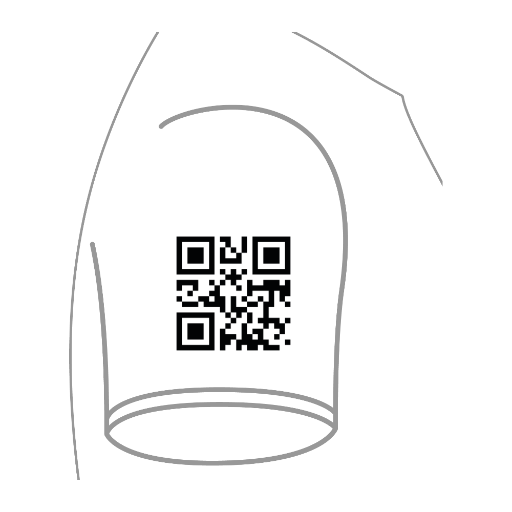 QRコードTシャツ【定番Tシャツ/XL/ホワイト】