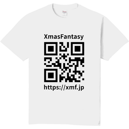 QRコードTシャツ【定番Tシャツ/XL/ホワイト】