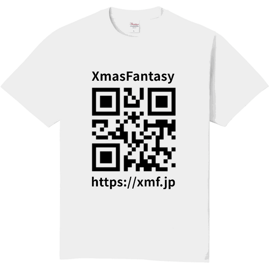 QRコードTシャツ【定番Tシャツ/XL/ホワイト】